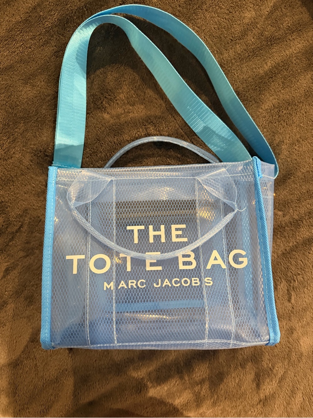 Clear Blue Tote with Blue Strap